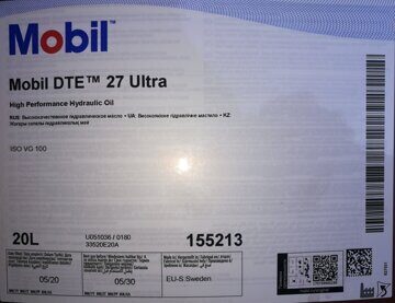 MOBIL DTE 27 ULTRA 20L фото1